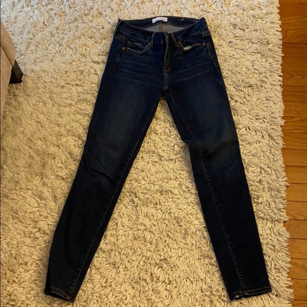 LOFT dark blue skinny jeans